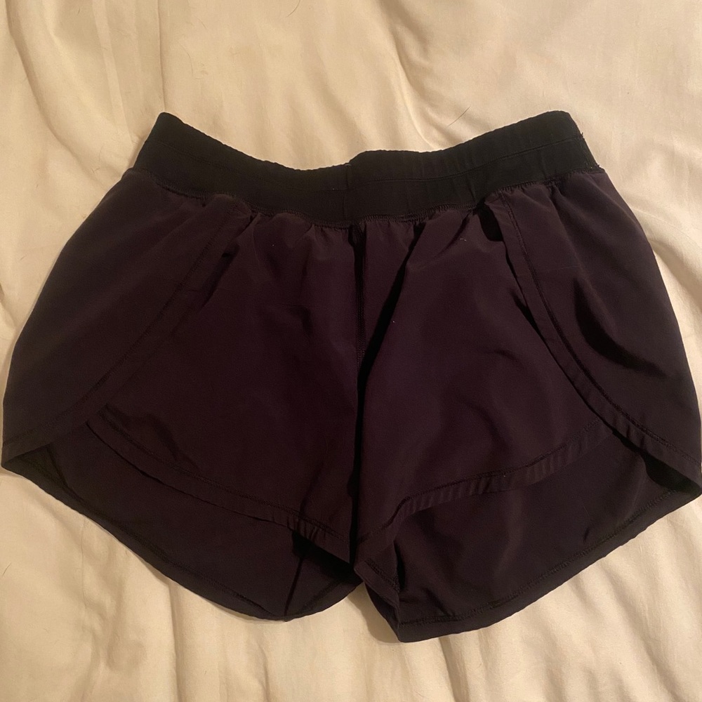 Lululemon black running shorts size 6
